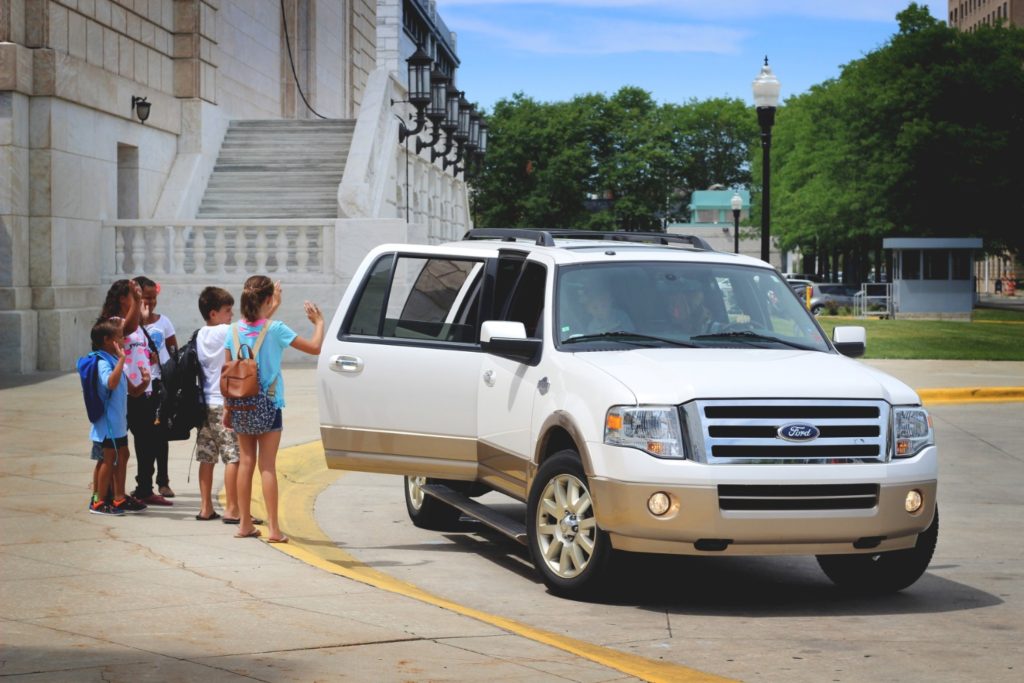 carpooling kids