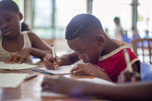 boy studying