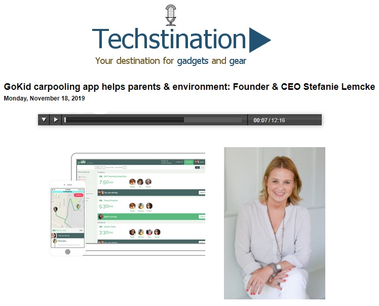 screenshot of techstination podcast website